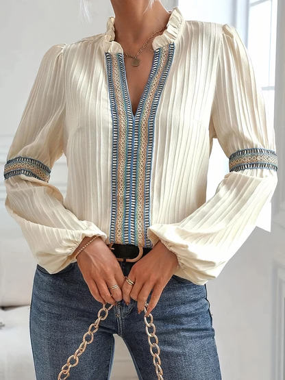 Stunning V-Neck Blouse