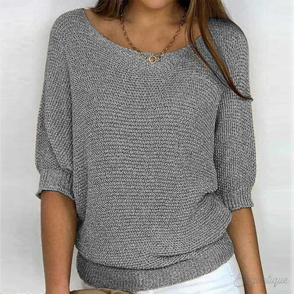 [Bestseller]Relaxed Knit Top
