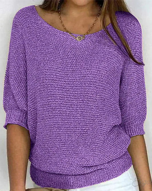 [Bestseller]Relaxed Knit Top